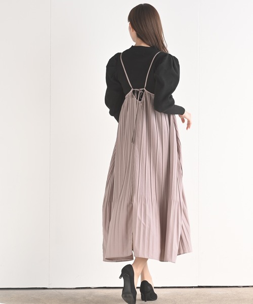 rps（アールピーエス）の「スパンブロードプリーツキャミワンピース（ワンピース・レディース・チャコールグレー/モカ/ライトカーキ/グリーン・M）」の19枚目の写真