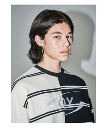 OY | 『OY/オーワイ』HALF MIX STRIPE MTM/ハーフ ミックス ストライプ MTM(スウェット)