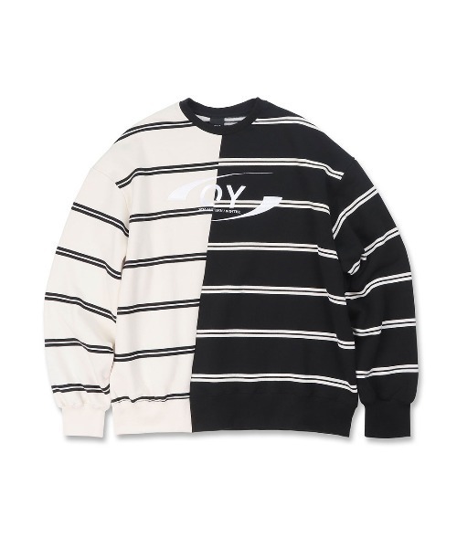 OY（オーワイ）の「『OY/オーワイ』HALF MIX STRIPE MTM/ハーフ ミックス ストライプ MTM（スウェット・メンズ・A・FREE）」の5枚目の写真