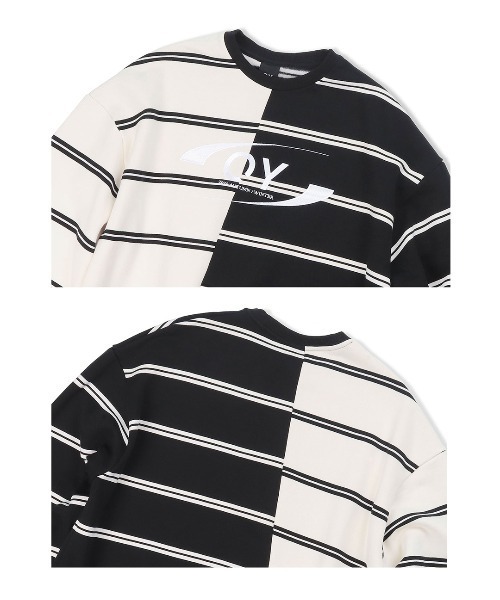 OY（オーワイ）の「『OY/オーワイ』HALF MIX STRIPE MTM/ハーフ ミックス ストライプ MTM（スウェット・メンズ・A・FREE）」の3枚目の写真