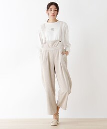 Cutie Blonde | 【S-L/2点セット】コーデュロイサロペット+長袖Tシャツ(サロペット/オーバーオール)