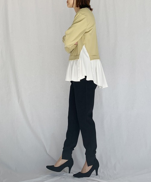 PICCIN(ピッチン)の「裾リブスリットパンツ(その他パンツ・レディース・ブラック/グレー・S/M)」の14枚目の写真