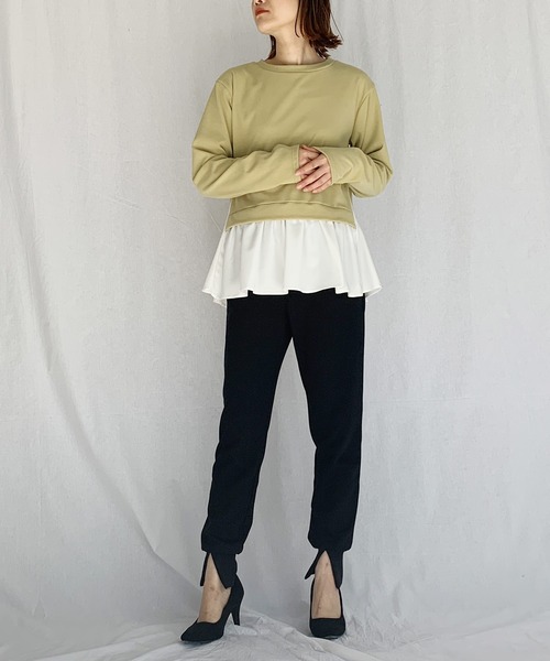 PICCIN(ピッチン)の「裾リブスリットパンツ(その他パンツ・レディース・ブラック/グレー・S/M)」の16枚目の写真