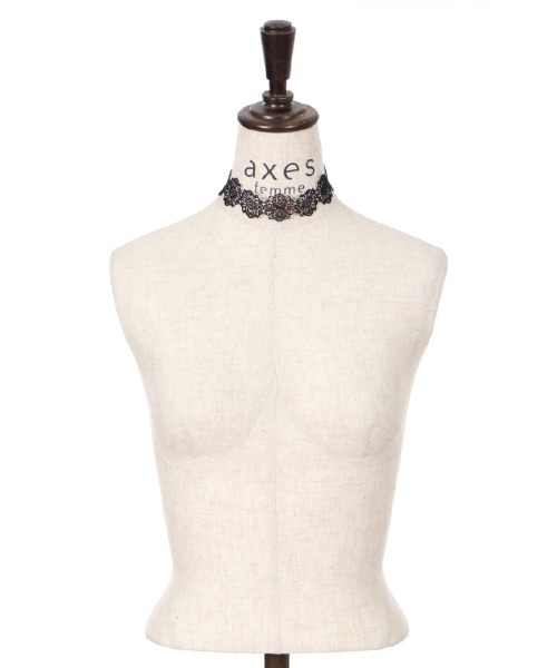 axes femme（アクシーズファム）の「レースビジューチョーカー 