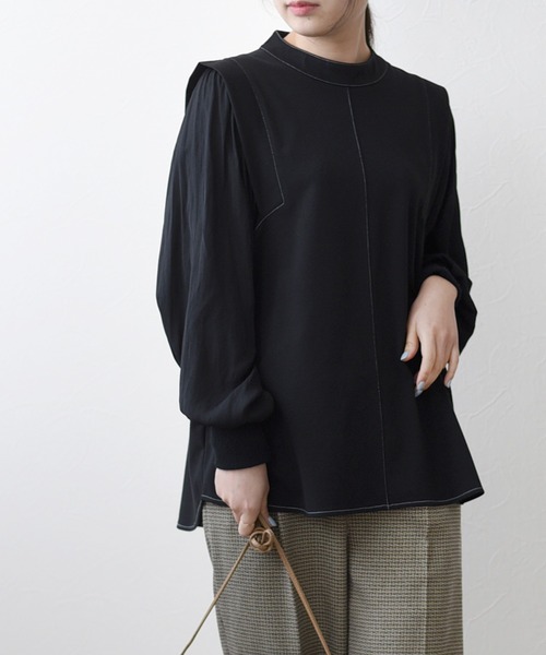 特別値下中【Eimee Law】スタンドネックギャザースリーブTOPS 状態良し Eimee Law（エイミーロウ）の「スタンドネックギャザースリーブ