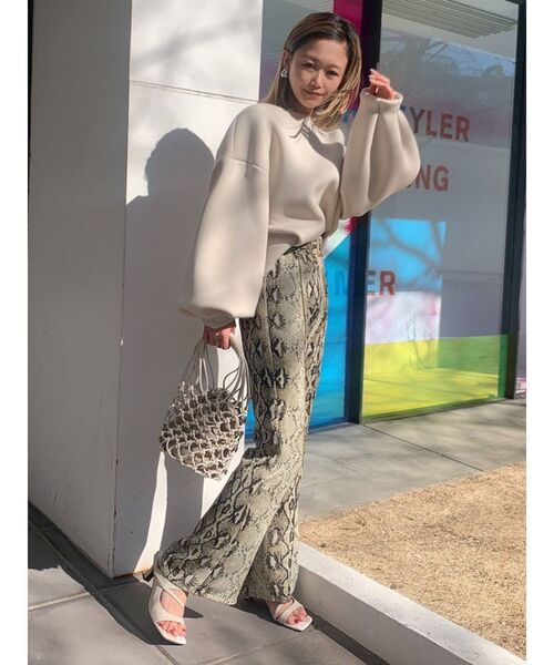 MURUA（ムルーア）の「クロシェバッグ（ハンドバッグ・レディース・ホワイト/ブラウン・FREE）」の9枚目の写真