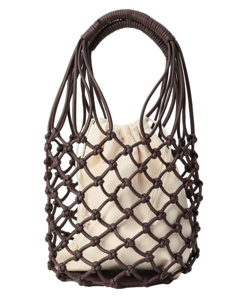 MURUA（ムルーア）の「クロシェバッグ（ハンドバッグ・レディース・ホワイト/ブラウン・FREE）」の20枚目の写真