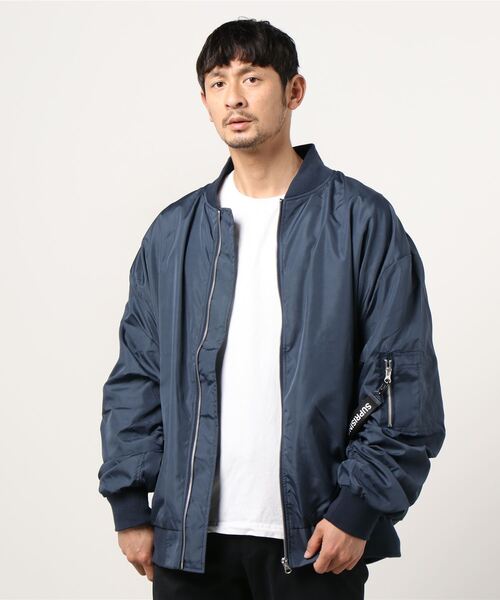 BEATJIVE(ビートジャイブ)の「MA-1 ブルゾン オーバーサイズ メンズ(MA-1・メンズ・ネイビー/カーキ/ブラック・LARGE/X-LARGE/MEDIUM)」の3枚目の写真