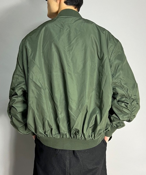 BEATJIVE(ビートジャイブ)の「MA-1 ブルゾン オーバーサイズ メンズ(MA-1・メンズ・ネイビー/カーキ/ブラック・LARGE/X-LARGE/MEDIUM)」の7枚目の写真