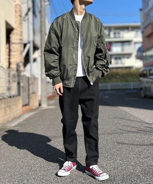 BEATJIVE(ビートジャイブ)の「MA-1 ブルゾン オーバーサイズ メンズ(MA-1・メンズ・ネイビー/カーキ/ブラック・LARGE/X-LARGE/MEDIUM)」の8枚目の写真