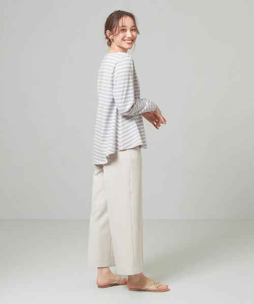 closet story（クローゼットストーリー）の「【WEB限定】＜closet story＞★★Aライン ボーダー カットソー（Tシャツ/カットソー・レディース・ブラック/ライム/ライトグレー・FREE）」の14枚目の写真