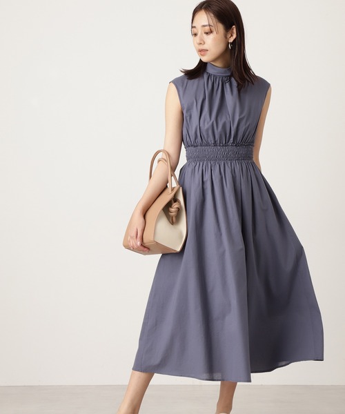 N.（N. Natural Beauty Basic）（エヌエヌナチュラルビューティーベーシック）の「【S Size Line】◆コットンローンロールネックワンピース（ワンピース・レディース・カーキ/レッド/ブラック/ブルー・SMALL/MEDIUM）」の3枚目の写真