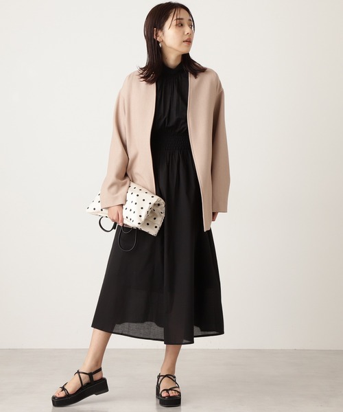 N.（N. Natural Beauty Basic）（エヌエヌナチュラルビューティーベーシック）の「【S Size Line】◆コットンローンロールネックワンピース（ワンピース・レディース・カーキ/レッド/ブラック/ブルー・SMALL/MEDIUM）」の7枚目の写真