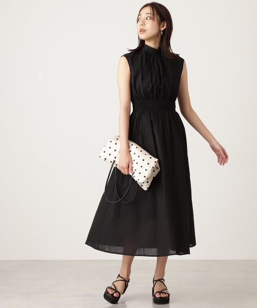 N.（N. Natural Beauty Basic）（エヌエヌナチュラルビューティーベーシック）の「【S Size Line】◆コットンローンロールネックワンピース（ワンピース・レディース・カーキ/レッド/ブラック/ブルー・SMALL/MEDIUM）」の5枚目の写真