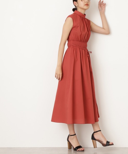 N.（N. Natural Beauty Basic）（エヌエヌナチュラルビューティーベーシック）の「【S Size Line】◆コットンローンロールネックワンピース（ワンピース・レディース・カーキ/レッド/ブラック/ブルー・SMALL/MEDIUM）」の13枚目の写真