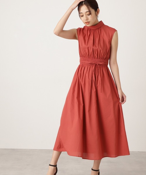 N.（N. Natural Beauty Basic）（エヌエヌナチュラルビューティーベーシック）の「【S Size Line】◆コットンローンロールネックワンピース（ワンピース・レディース・カーキ/レッド/ブラック/ブルー・SMALL/MEDIUM）」の12枚目の写真