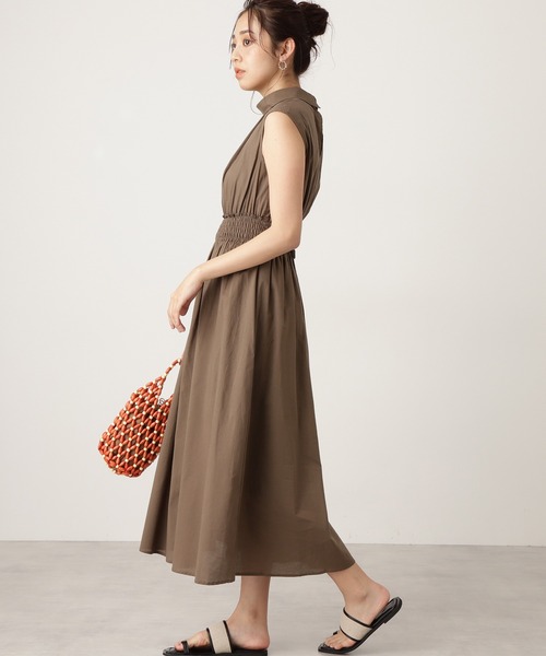 N.（N. Natural Beauty Basic）（エヌエヌナチュラルビューティーベーシック）の「【S Size Line】◆コットンローンロールネックワンピース（ワンピース・レディース・カーキ/レッド/ブラック/ブルー・SMALL/MEDIUM）」の9枚目の写真
