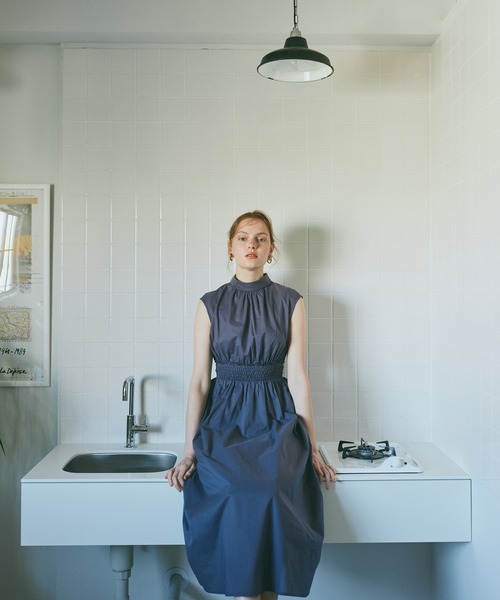 N.（N. Natural Beauty Basic）（エヌエヌナチュラルビューティーベーシック）の「【S Size Line】◆コットンローンロールネックワンピース（ワンピース・レディース・カーキ/レッド/ブラック/ブルー・SMALL/MEDIUM）」の21枚目の写真