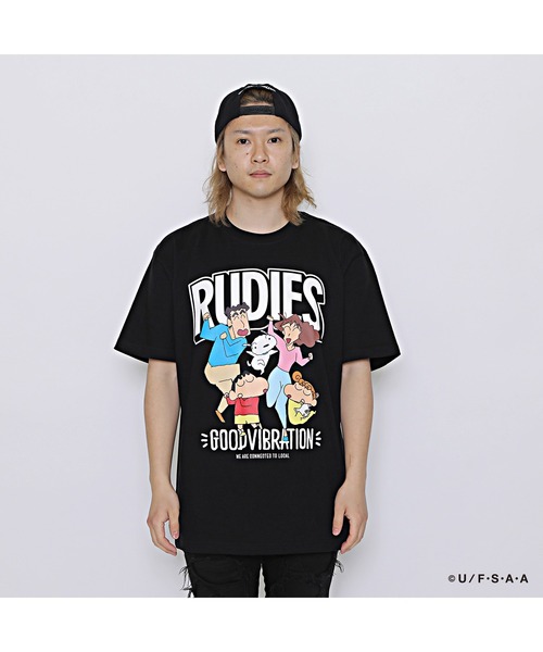 RUDIE'S(ルーディーズ)の「RUDIE'S x CRAYON SHINCHAN FAMILY-T / ルーディーズ × クレヨンしんちゃん ファミリー Tシャツ(Tシャツ/カットソー・メンズ・ブラック/ナチュラル・L/XL/M/S/XXL)」の9枚目の写真