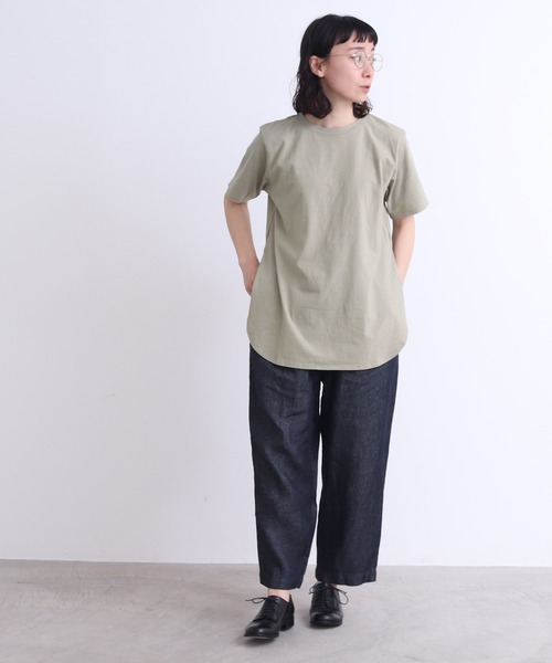 yuni(ユニ )の「Linen Twill gom tuck パンツ(その他パンツ・レディース・ネイビー/ホワイト/ピンク・FREE)」の18枚目の写真