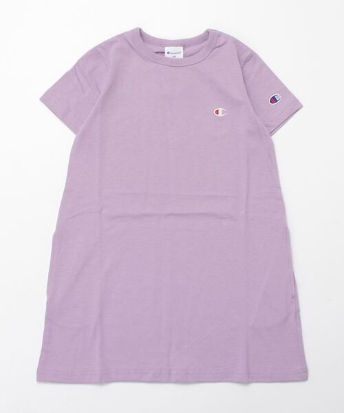 Champion（チャンピオン）の「CHAMPION/チャンピオン キッズ  ワンピースTシャツ CK-T305（ワンピース・キッズ・オレンジ/ベージュ/ネイビー/パープル/ブラック/ラベンダー・120cm/130cm/150cm/140cm）」の5枚目の写真