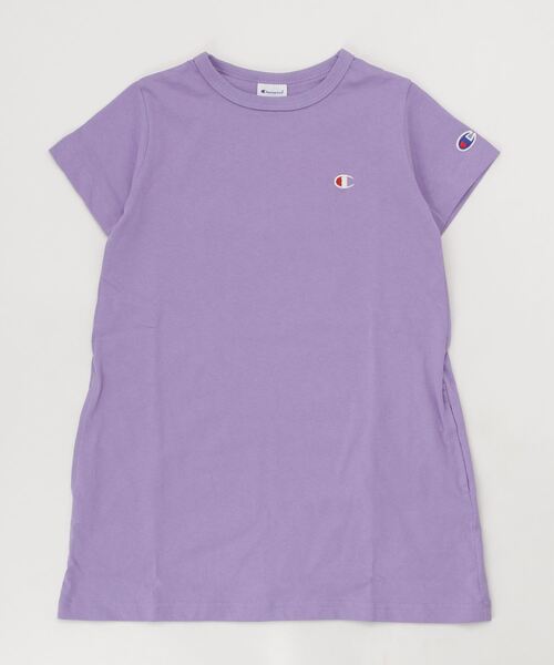 Champion（チャンピオン）の「CHAMPION/チャンピオン キッズ  ワンピースTシャツ CK-T305（ワンピース・キッズ・オレンジ/ベージュ/ネイビー/パープル/ブラック/ラベンダー・120cm/130cm/150cm/140cm）」の4枚目の写真