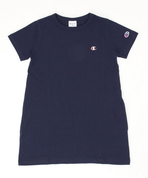 Champion（チャンピオン）の「CHAMPION/チャンピオン キッズ  ワンピースTシャツ CK-T305（ワンピース・キッズ・オレンジ/ベージュ/ネイビー/パープル/ブラック/ラベンダー・120cm/130cm/150cm/140cm）」の3枚目の写真