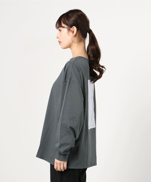 Per sist ence（パーシエンス）の「Per sist ence/パーシエンス　ダブルプリントロンTEE（Tシャツ/カットソー・レディース・ベージュ/カーキ/オフホワイト/ブラック・FREE）」の5枚目の写真