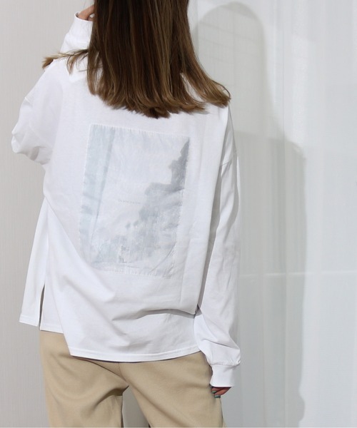 Per sist ence（パーシエンス）の「Per sist ence/パーシエンス　ダブルプリントロンTEE（Tシャツ/カットソー・レディース・ベージュ/カーキ/オフホワイト/ブラック・FREE）」の2枚目の写真