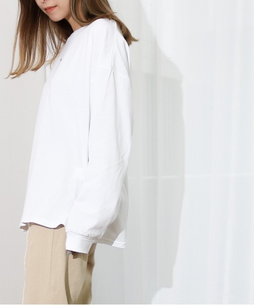 Per sist ence（パーシエンス）の「Per sist ence/パーシエンス　ダブルプリントロンTEE（Tシャツ/カットソー・レディース・ベージュ/カーキ/オフホワイト/ブラック・FREE）」の12枚目の写真