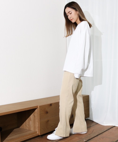 Per sist ence（パーシエンス）の「Per sist ence/パーシエンス　ダブルプリントロンTEE（Tシャツ/カットソー・レディース・ベージュ/カーキ/オフホワイト/ブラック・FREE）」の13枚目の写真