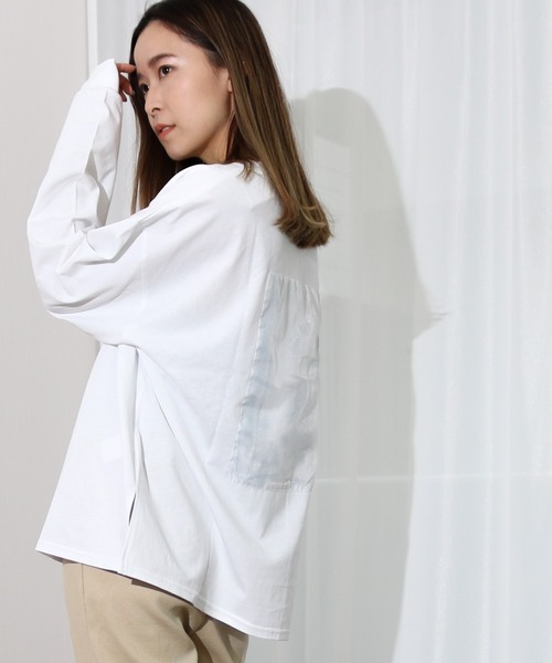 Per sist ence（パーシエンス）の「Per sist ence/パーシエンス　ダブルプリントロンTEE（Tシャツ/カットソー・レディース・ベージュ/カーキ/オフホワイト/ブラック・FREE）」の14枚目の写真