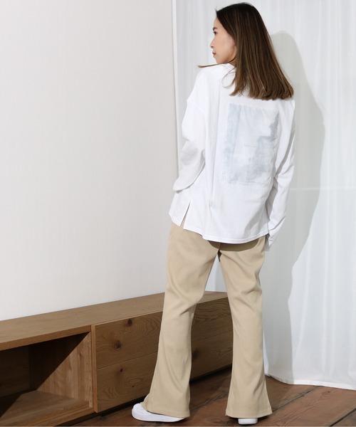 Per sist ence（パーシエンス）の「Per sist ence/パーシエンス　ダブルプリントロンTEE（Tシャツ/カットソー・レディース・ベージュ/カーキ/オフホワイト/ブラック・FREE）」の15枚目の写真