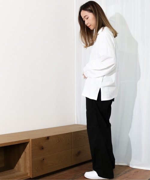 Per sist ence（パーシエンス）の「Per sist ence/パーシエンス　ダブルプリントロンTEE（Tシャツ/カットソー・レディース・ベージュ/カーキ/オフホワイト/ブラック・FREE）」の18枚目の写真