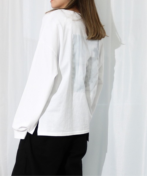 Per sist ence（パーシエンス）の「Per sist ence/パーシエンス　ダブルプリントロンTEE（Tシャツ/カットソー・レディース・ベージュ/カーキ/オフホワイト/ブラック・FREE）」の19枚目の写真