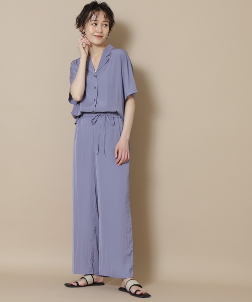 N.(N. Natural Beauty Basic)(エヌエヌナチュラルビューティーベーシック)の「◆パウダーサテンリラックスパンツ(その他パンツ・レディース・チャコールグレー/ブルー/モカ・MEDIUM)」の13枚目の写真