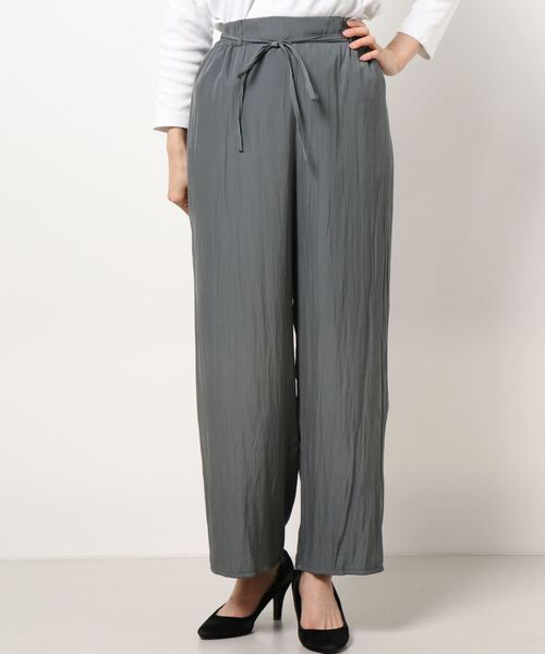 N.(N. Natural Beauty Basic)(エヌエヌナチュラルビューティーベーシック)の「◆パウダーサテンリラックスパンツ(その他パンツ・レディース・チャコールグレー/ブルー/モカ・MEDIUM)」の17枚目の写真
