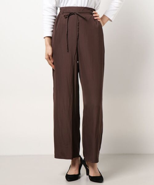N.(N. Natural Beauty Basic)(エヌエヌナチュラルビューティーベーシック)の「◆パウダーサテンリラックスパンツ(その他パンツ・レディース・チャコールグレー/ブルー/モカ・MEDIUM)」の21枚目の写真