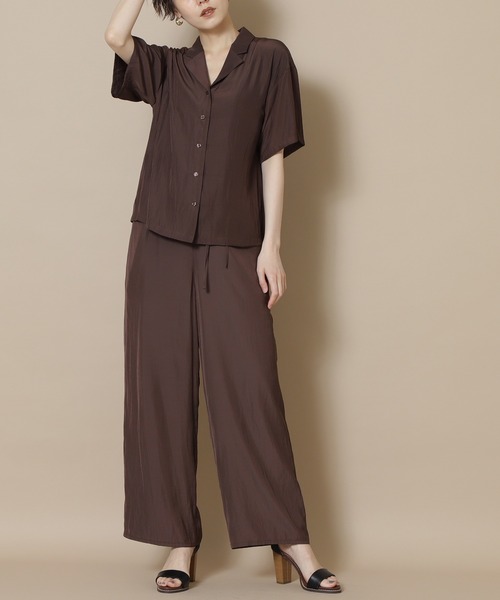 N.(N. Natural Beauty Basic)(エヌエヌナチュラルビューティーベーシック)の「◆パウダーサテンリラックスパンツ(その他パンツ・レディース・チャコールグレー/ブルー/モカ・MEDIUM)」の20枚目の写真