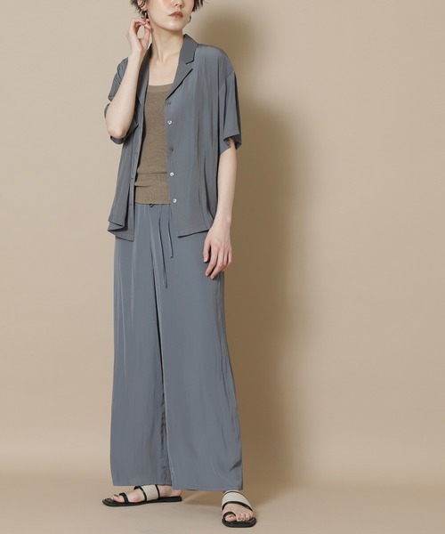N.(N. Natural Beauty Basic)(エヌエヌナチュラルビューティーベーシック)の「◆パウダーサテンリラックスパンツ(その他パンツ・レディース・チャコールグレー/ブルー/モカ・MEDIUM)」の16枚目の写真