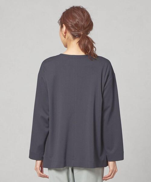 closet story（クローゼットストーリー）の「＜closet story＞ キナガシ カット ミドル カーディガン（カーディガン/ボレロ・レディース・ライトグレー/ネイビー・FREE）」の7枚目の写真