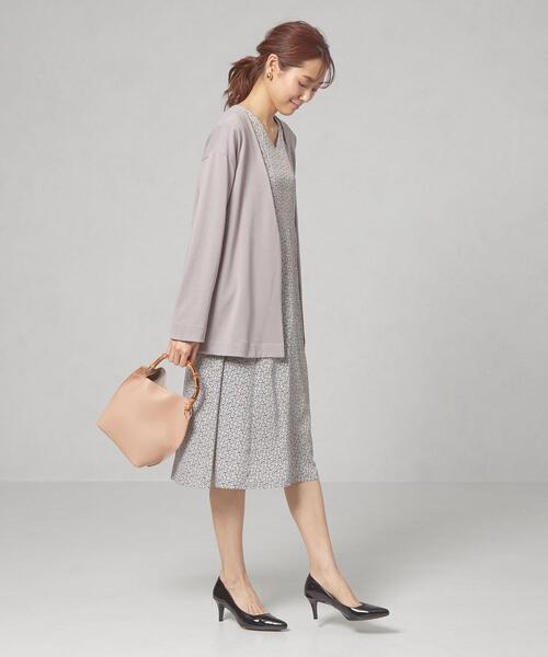 closet story（クローゼットストーリー）の「＜closet story＞ キナガシ カット ミドル カーディガン（カーディガン/ボレロ・レディース・ライトグレー/ネイビー・FREE）」の14枚目の写真