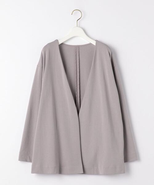 closet story（クローゼットストーリー）の「＜closet story＞ キナガシ カット ミドル カーディガン（カーディガン/ボレロ・レディース・ライトグレー/ネイビー・FREE）」の15枚目の写真