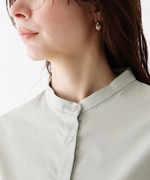 AG by aquagirl（エージーバイアクアガール）の「◆コットンシャツチュニック（シャツ/ブラウス・レディース・ホワイト系/ガンメタ/オリーブ・36/38）」の5枚目の写真