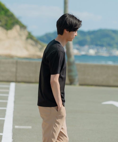 JEANS MATE(ジーンズメイト)の「【ZERO STAIN】別布 柄ポケット付きTシャツ 汗染み防止加工 デザインポケット(Tシャツ/カットソー・メンズ・ホワイト/ホワイト系その他/ブラック/ブルー・MEDIUM/LARGE/X-LARGE)」の20枚目の写真