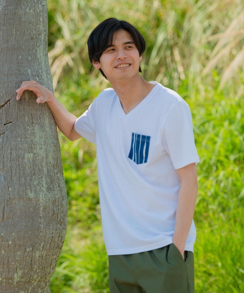 JEANS MATE(ジーンズメイト)の「【ZERO STAIN】別布 柄ポケット付きTシャツ 汗染み防止加工 デザインポケット(Tシャツ/カットソー・メンズ・ホワイト/ホワイト系その他/ブラック/ブルー・MEDIUM/LARGE/X-LARGE)」の11枚目の写真