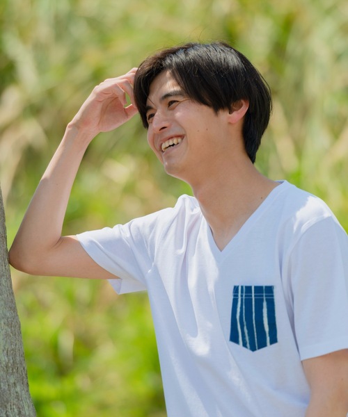JEANS MATE(ジーンズメイト)の「【ZERO STAIN】別布 柄ポケット付きTシャツ 汗染み防止加工 デザインポケット(Tシャツ/カットソー・メンズ・ホワイト/ホワイト系その他/ブラック/ブルー・MEDIUM/LARGE/X-LARGE)」の12枚目の写真