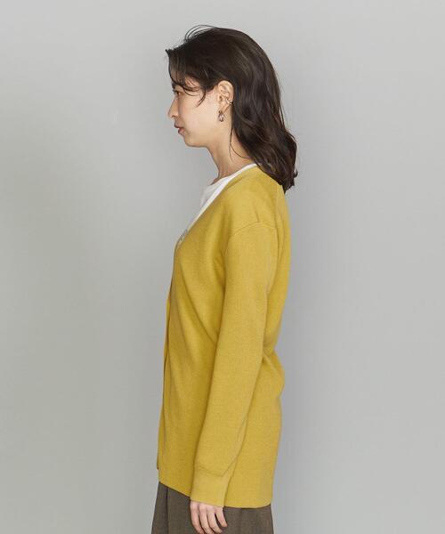 BEAUTY&YOUTH UNITED ARROWS（ビューティーアンドユースユナイテッドアローズ）の「BY リブVネックニットカーディガン -ウォッシャブル-（カーディガン/ボレロ・レディース・ブラック/イエロー/モカ・FREE）」の11枚目の写真