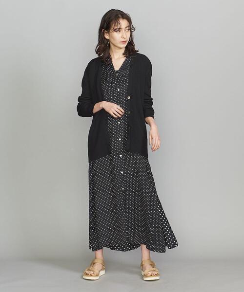 BEAUTY&YOUTH UNITED ARROWS（ビューティーアンドユースユナイテッドアローズ）の「BY リブVネックニットカーディガン -ウォッシャブル-（カーディガン/ボレロ・レディース・ブラック/イエロー/モカ・FREE）」の12枚目の写真