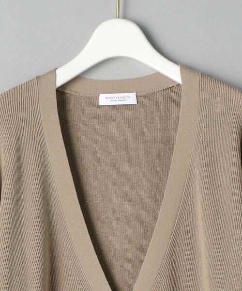 BEAUTY&YOUTH UNITED ARROWS（ビューティーアンドユースユナイテッドアローズ）の「BY リブVネックニットカーディガン -ウォッシャブル-（カーディガン/ボレロ・レディース・ブラック/イエロー/モカ・FREE）」の21枚目の写真